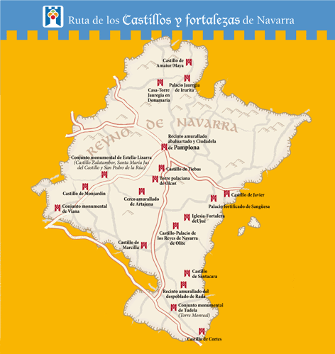 mapa-ruta-castillos-Navarra