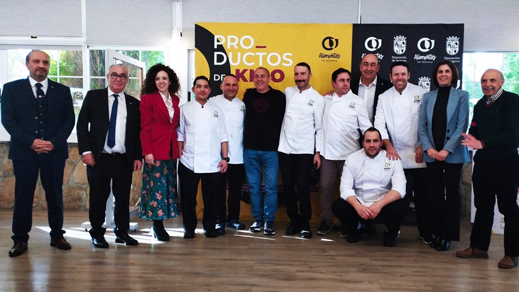 Los chefs y participantes en el menú Kilómetro Cero de Segovia en Madrid